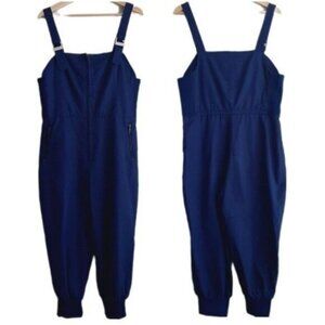 HIGH SIERRA Crop Bib Overalls Retro Blue Sz M